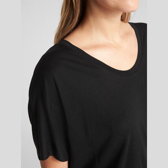 Gap Short Dolman Sleeve T-shirt in Pure Rayon Clean Coal Grey XL - Picture 3 of 7